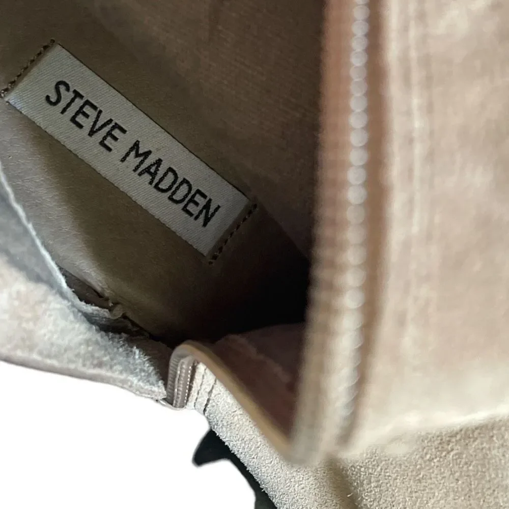 NWOB Steve Madden Hansil over the knee leather tan boots lace 9 - Picture 10 of 11